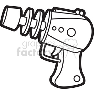 toy laser gun cartoon vector image outline clipart.
