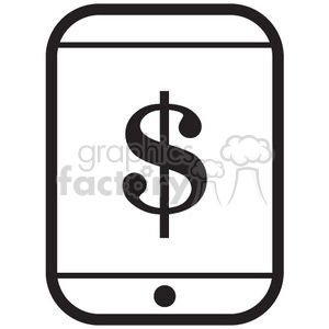 clipart - mobile payment device vector icon.