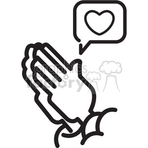 social media praying hands for likes vector icon clipart. Royalty-free image # 398791