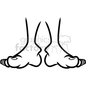 cartoon feet outline vector art clipart. Commercial use image # 400569