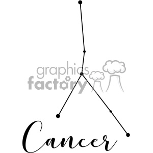Constellations Cnc Cancri the Crab Cancer vector art GF clipart.