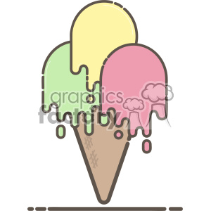 Ice cream flat vector icon design clipart.