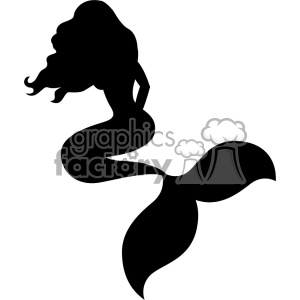 clipart - mermaid silhouete svg cut file 3.