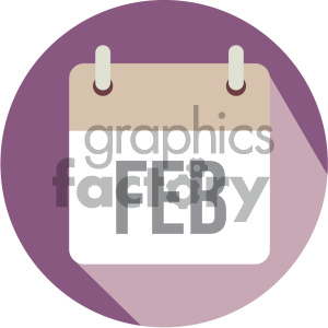 february calendar vector icon clipart. Commercial use image # 403999