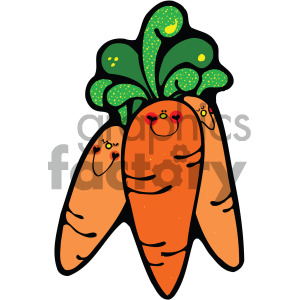 group of carrots clipart.