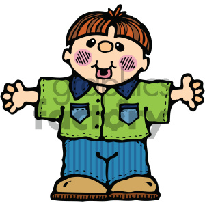 small boy vector cartoon clipart clipart. Royalty-free image # 405358