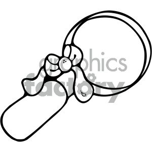 magnifying glass black white clipart.