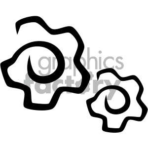 clipart - gears vector flat icon.