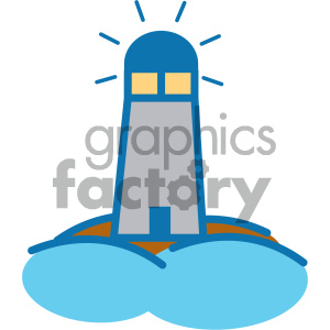lighthouse ocean icon clipart. Royalty-free image # 405923