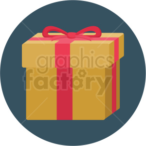 clipart - gift icon with circle background.