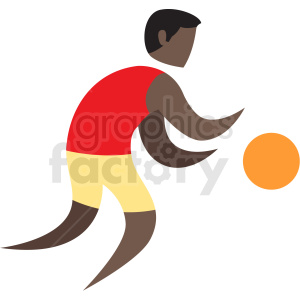basketball sport character icon clipart.