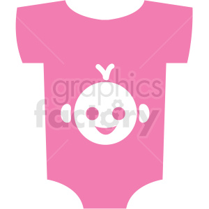 baby icons infant onesie pink face