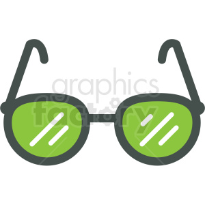 sunglasses with green lens vector icon image clipart. Commercial use image # 406565