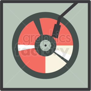 record player vector icon image clipart.