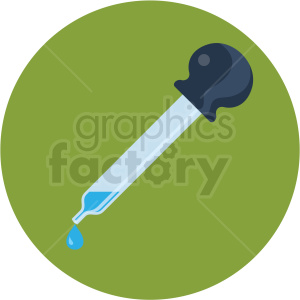 clipart - eye dropper vector flat icon clipart with circle background.