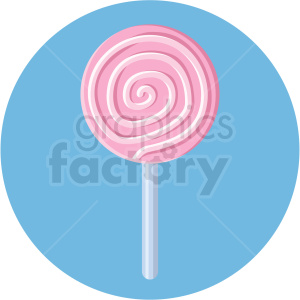 sucker vector flat icon clipart with circle background