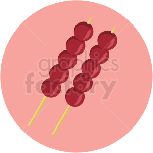 shish kebab vector flat icon clipart with circle background clipart