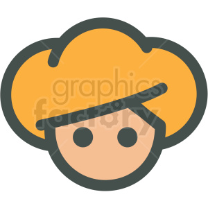 avatar with blond hair vector icons clipart. Royalty-free image # 406825