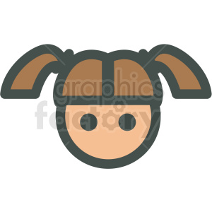 girl with ponytails avatar vector icons clipart. Royalty-free image # 406835
