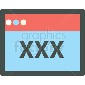 clipart - xxx adult website hosting vector icons.