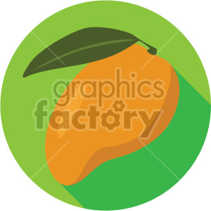 mango on circle background flat icon clip art