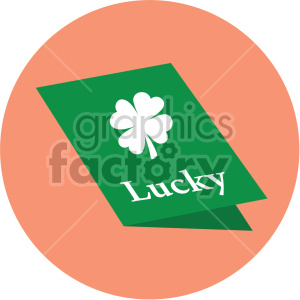 clipart - st patricks day card on circle background.
