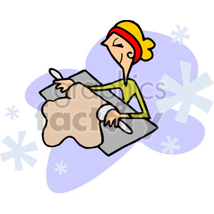 woman rolling dough clipart. Royalty-free image # 155247