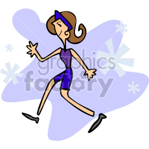 woman walking clipart. Commercial use image # 155275
