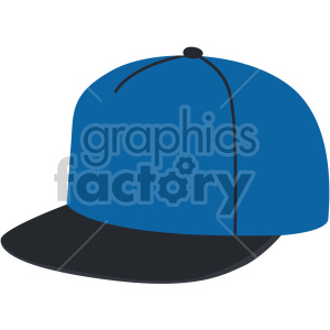 blue snap back hat no background clipart.