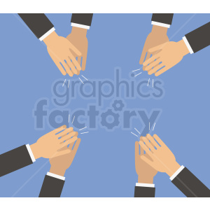 hands clapping vector clipart.