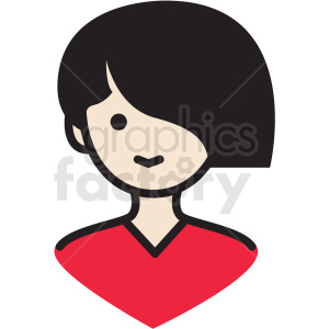 white female avatar vector clipart clipart. Royalty-free icon # 409757