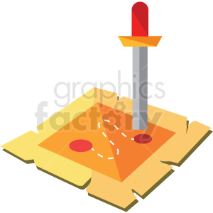 map with sword game vector clipart clipart. Commercial use image # 409842