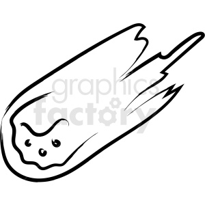 cartoon asteroid drawing vector icon