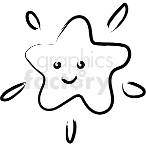 cartoon star drawing vector icon clipart.