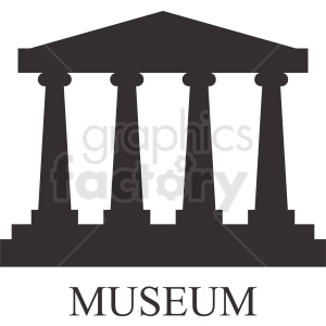 museum vector icon template clipart.