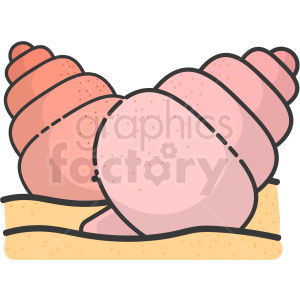 Conch Shell vector clipart .