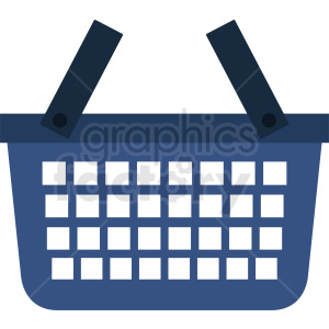 blue picnic basket vector clipart. Royalty-free image # 411829