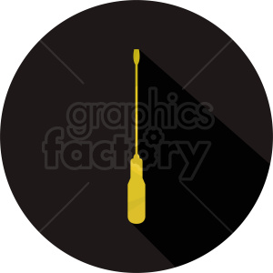 clipart - yellow screwdriver vector circle icon.