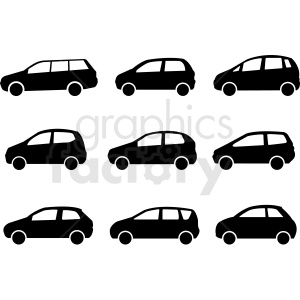 vehicles transportation car outline black+white