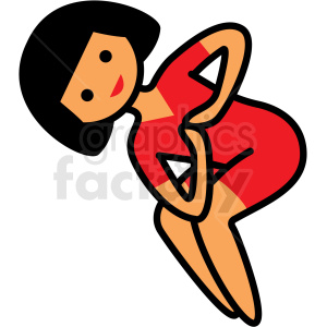 girl doing yoga standing pose vector clipart clipart. Royalty-free image # 412791