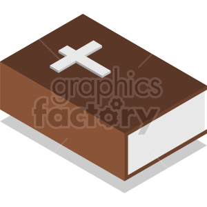 isometric bible vector icon clipart .