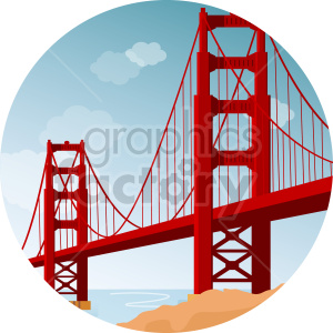 golden gate vector clipart icon clipart. Royalty-free image # 414728