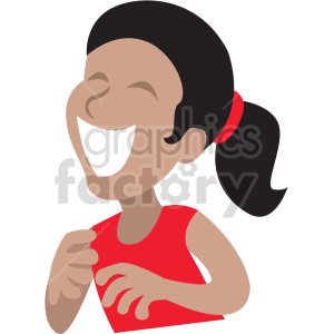 cartoon woman laughing out loud vector clipart clipart. Royalty-free image # 414877