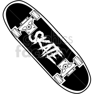 skateboard vector clipart .