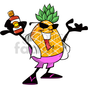 fruit cartoon pineapple