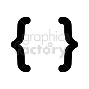 graffa symbol icon vector clipart .