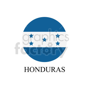 hounduras flag vector graphic clipart.