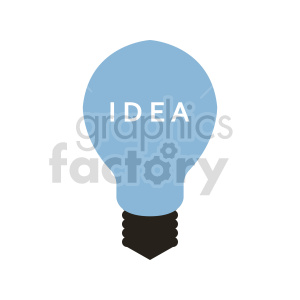 clipart - lightbulb idea vector clipart.