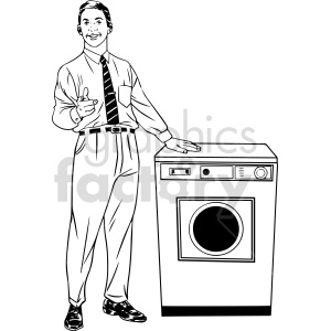 black and white vintage salesman clipart clipart. Royalty-free image # 416819