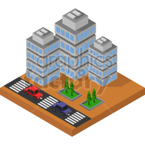 isometric buildings office business